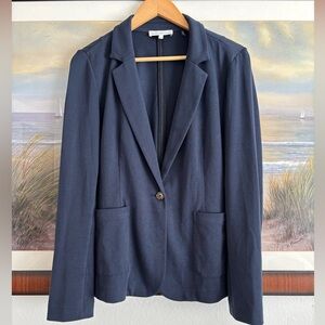 White +Warren Casual Blazer Navy Blue
